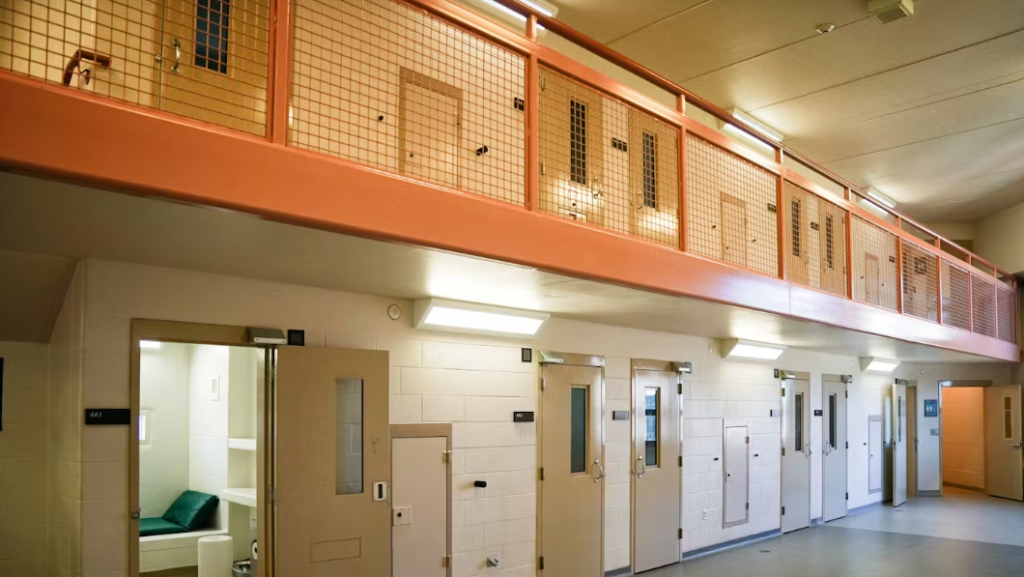 Inside a detention facility