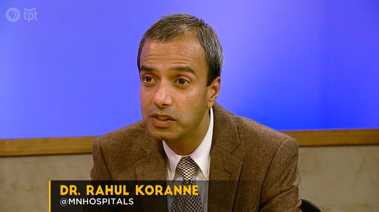 A screenshot of Rahul Koranne on TPT Almanac