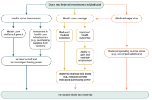 a chart demonstrating how medicaid ads to tax revenue