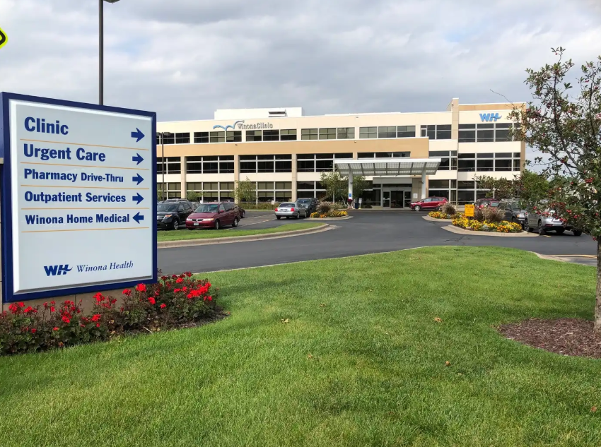 A hospital exterior